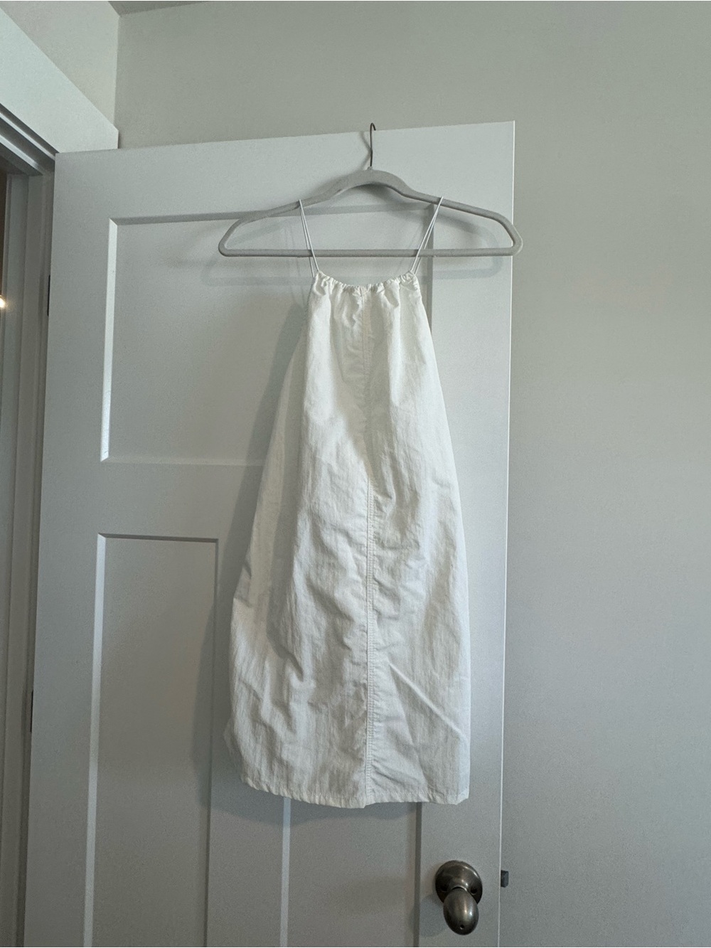 Zara Simple White Spaghetti-Strap Sundress